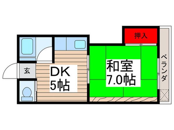 第二秋谷コーポの物件間取画像